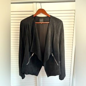 Lane Bryant microsuede black blazer